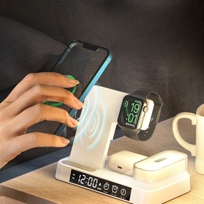 3-in-1 Wecker, Ladestation & Nachtlicht