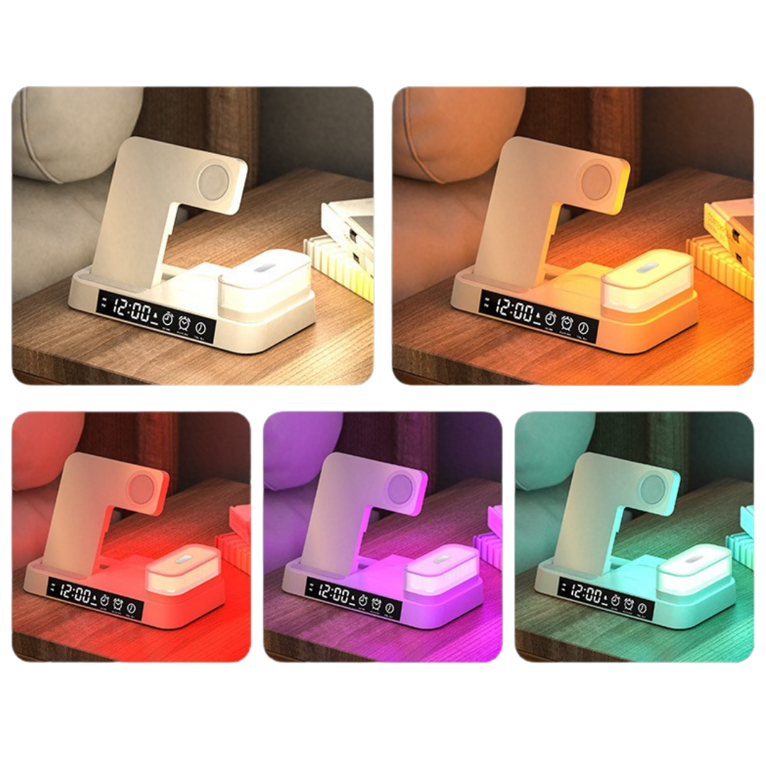 3-in-1 Wecker, Ladestation & Nachtlicht