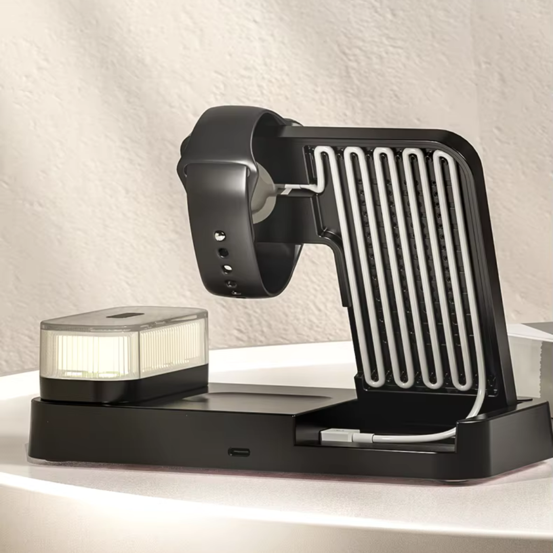 3-in-1 Wecker, Ladestation & Nachtlicht