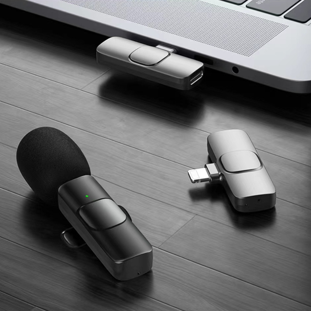 Kabelloses mini Ansteckmikro für IOS & Android