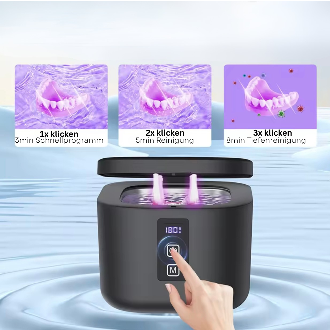 3-in-1 Ultraschallreiniger (Zahnschienen | Retainer | Schmuck)