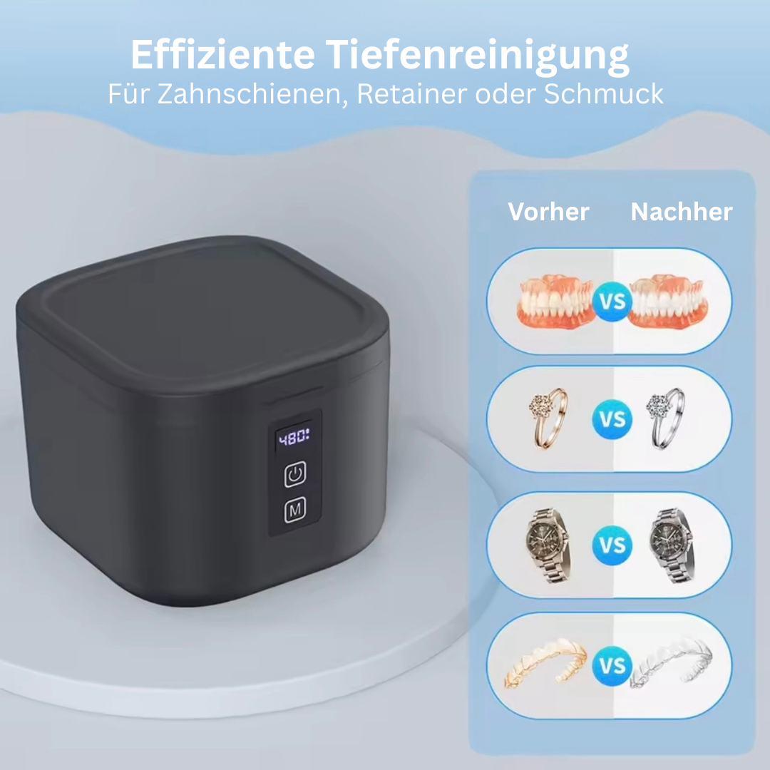3-in-1 Ultraschallreiniger (Zahnschienen | Retainer | Schmuck)