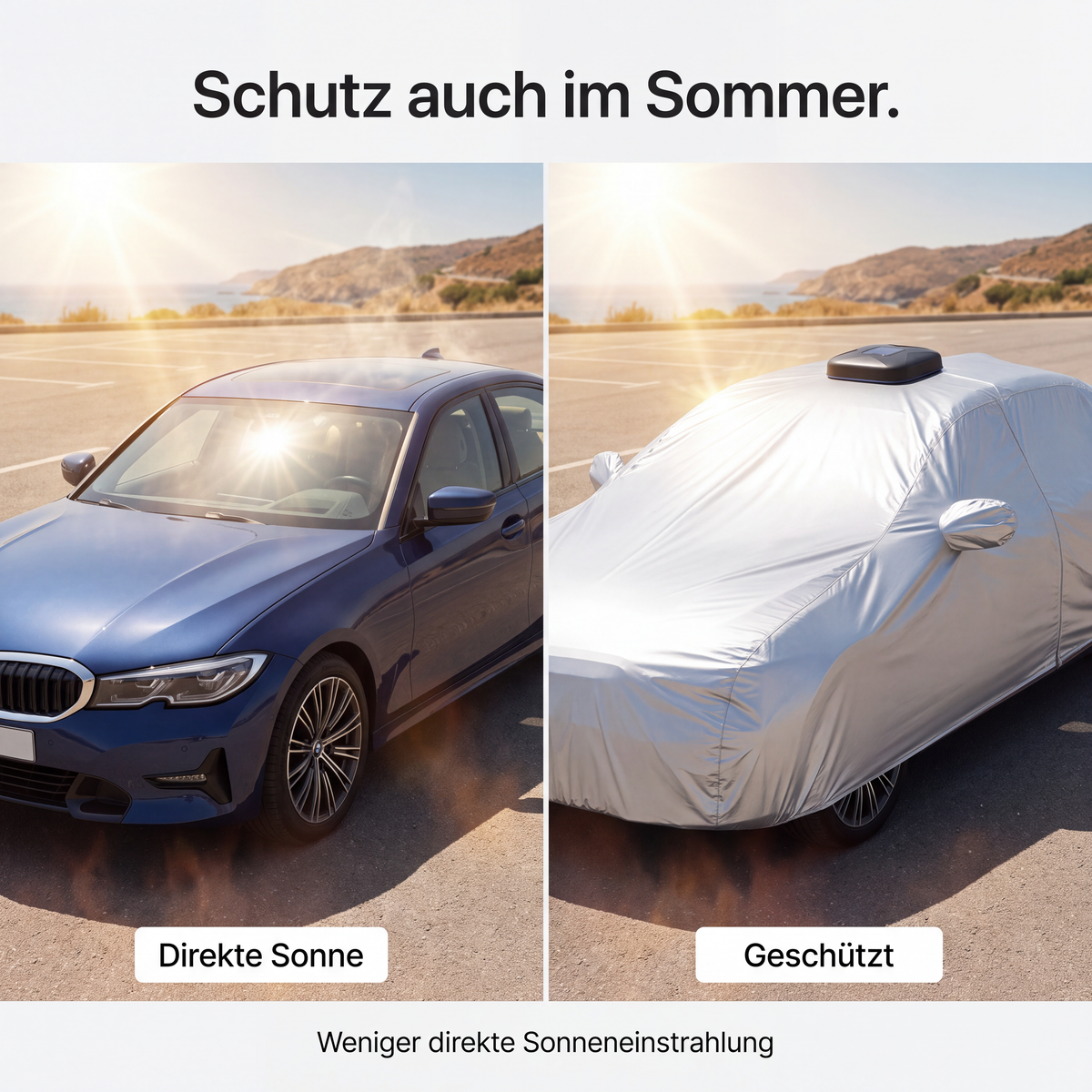 Solarbetriebene, vollautomatische Smart-Autoabdeckung