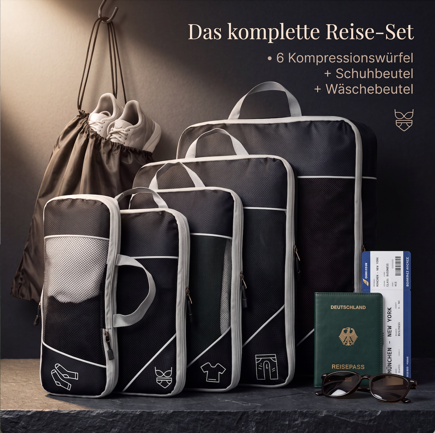 ECHOORIA PackPro | Koffer-Organizer mit Kompression