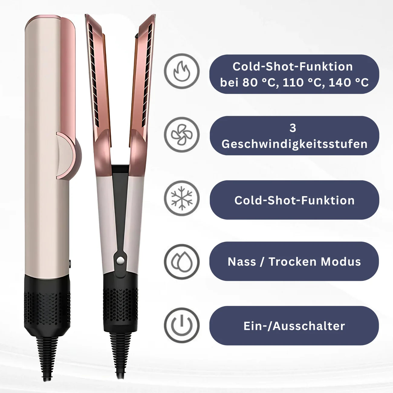 ECHOORIA  2-in-1 Föhn & Glätteisen