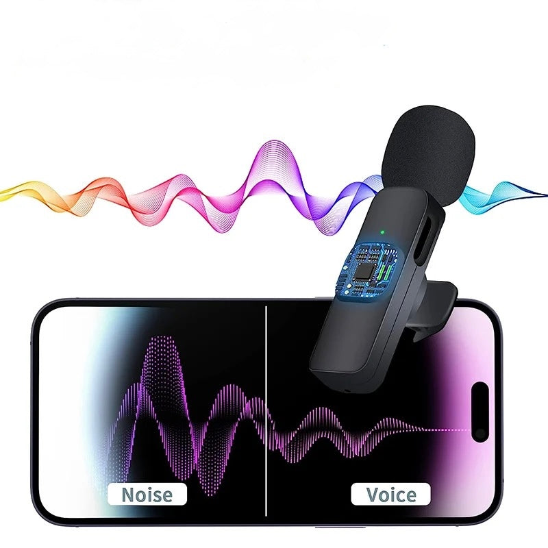 Kabelloses mini Ansteckmikro für IOS & Android