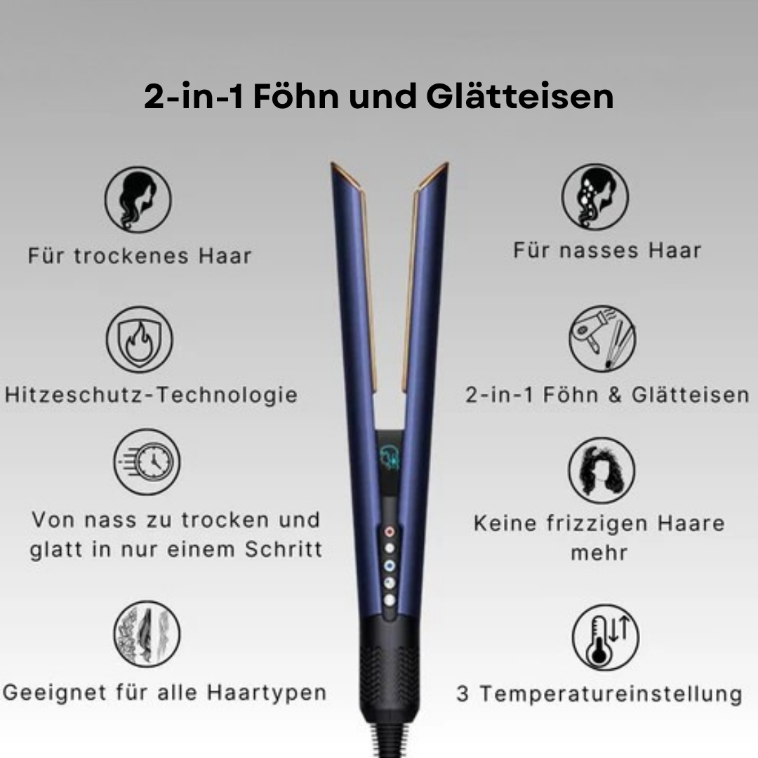 ECHOORIA  2-in-1 Föhn & Glätteisen