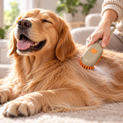 Sprühkamm mit Feuchtigkeits-Spray für Katzen & Hunde