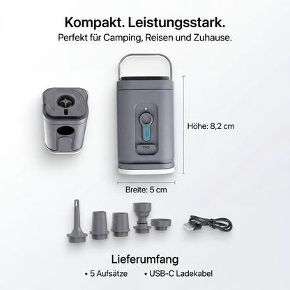 ECHOORIA AirPump Pro™ – Kabellose 4-in-1 Mini-Luftpumpe