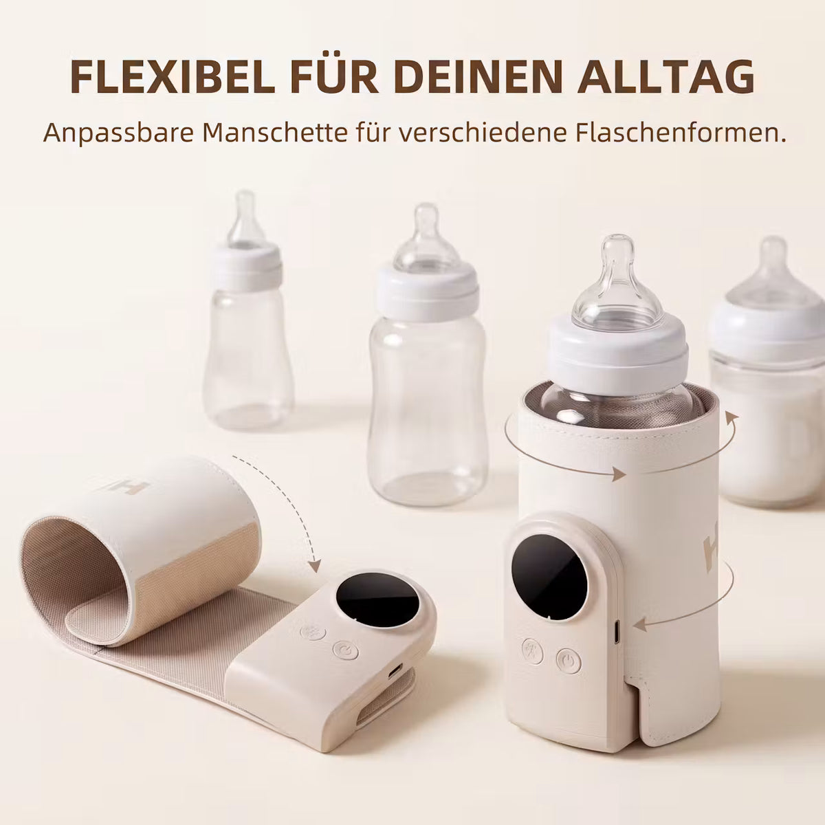 Kabelloser Babyflaschenwärmer mit 6 Temperaturstufen