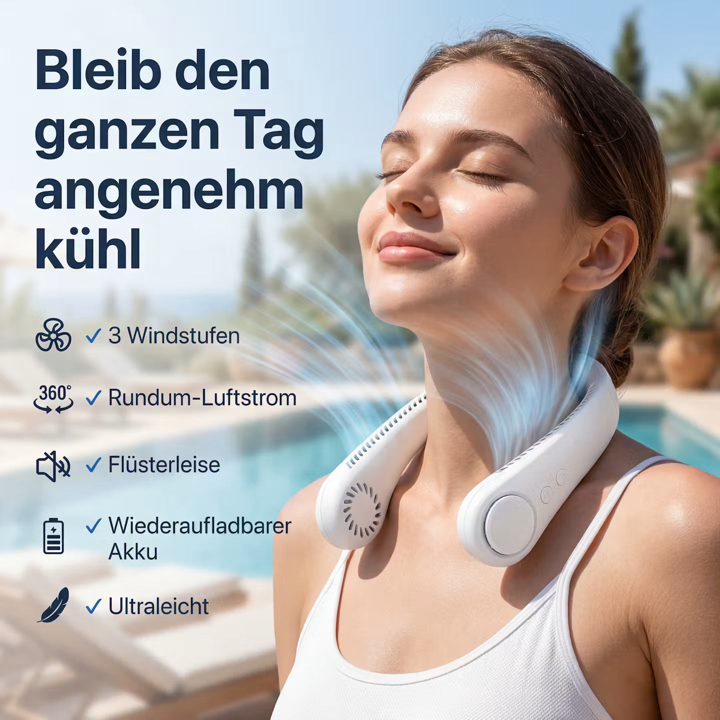 Kabelloser Nackenventilator