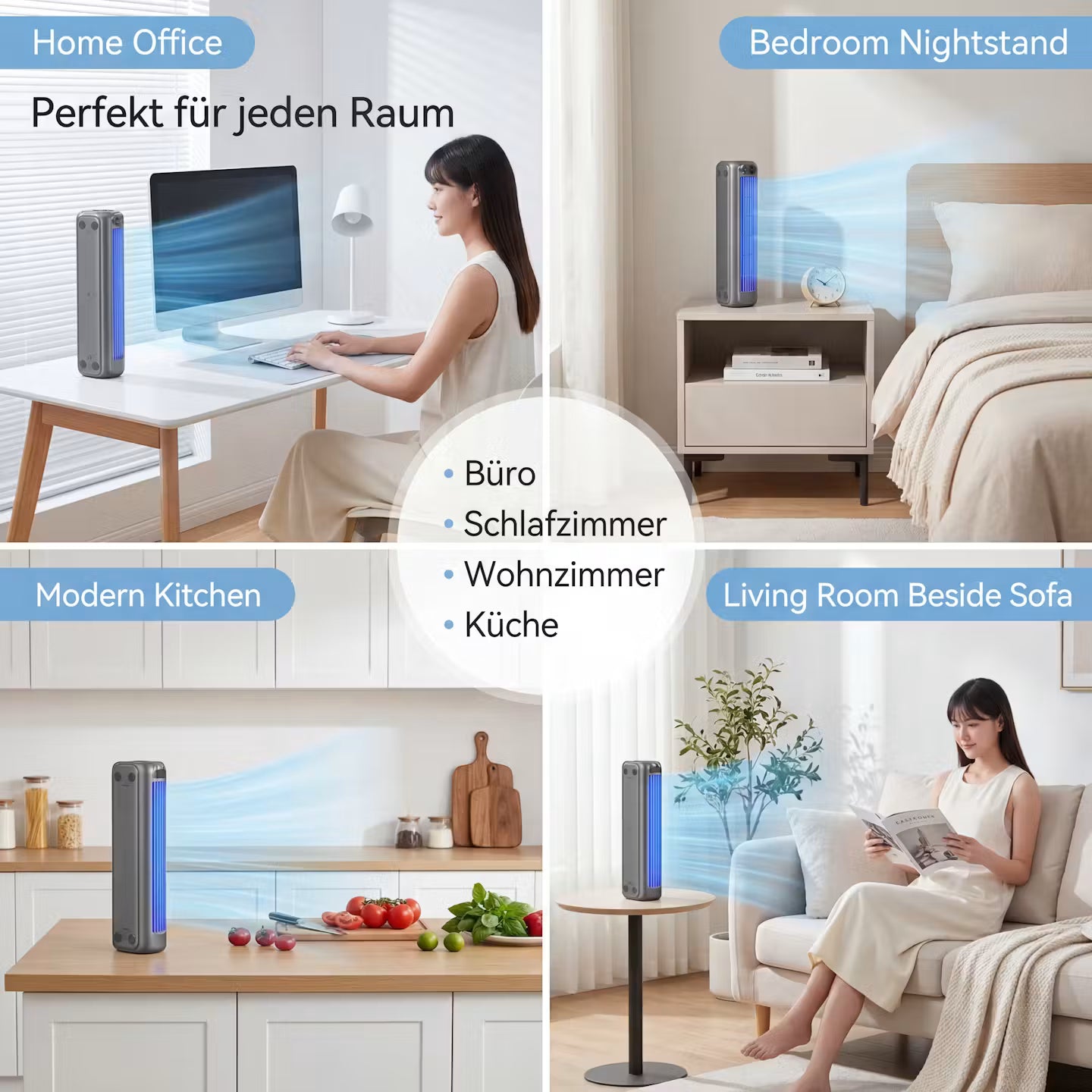 ECHOORIA AirFlow Pro™ – Kabelloser Wandventilator
