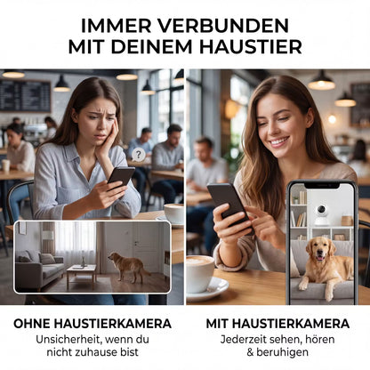 Echooria™ PetWatch Pro - Smarte WLAN-Hundekamera mit Nachtsicht & App-Steuerung