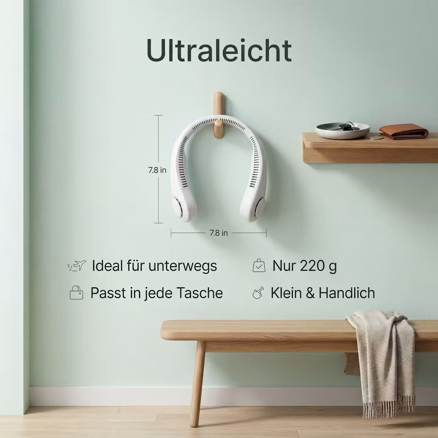 Kabelloser Nackenventilator