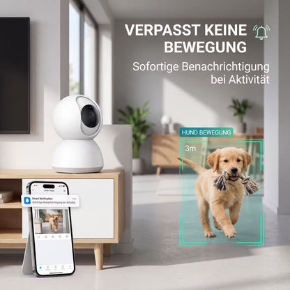 Echooria™ PetWatch Pro - Smarte WLAN-Hundekamera mit Nachtsicht & App-Steuerung