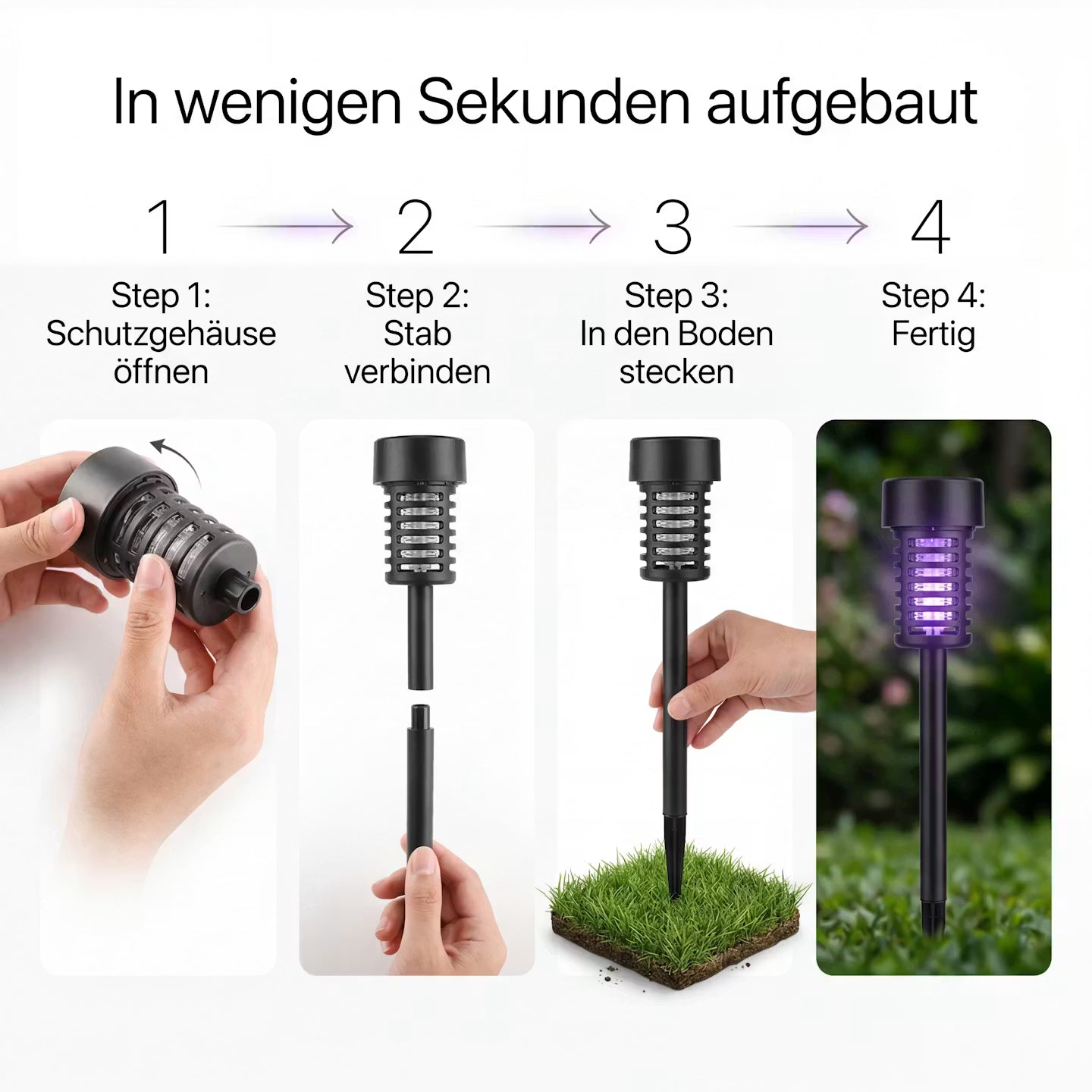 Solar-Mückenfalle für Garten & Terrasse