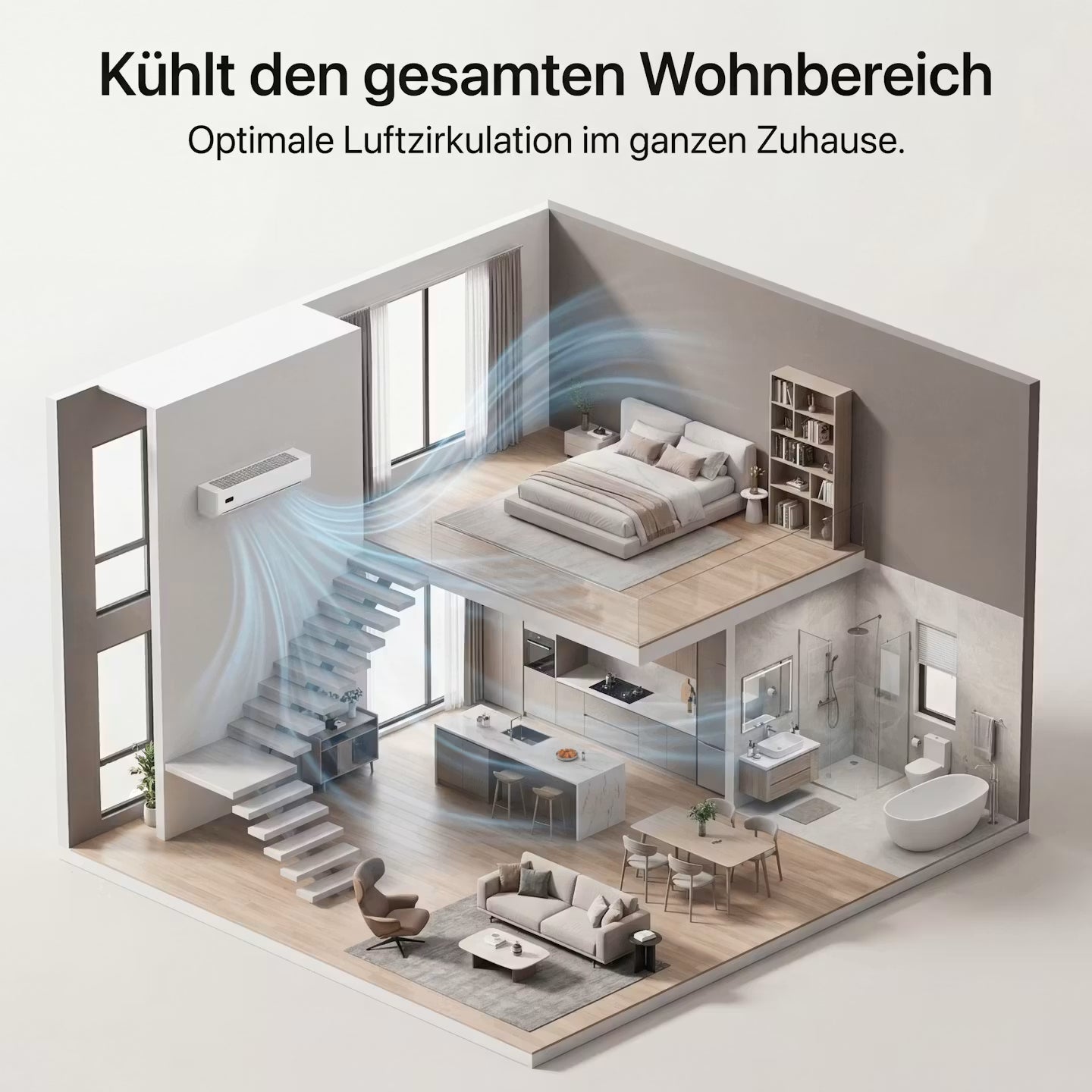 ECHOORIA AirFlow Pro™ – Kabelloser Wandventilator