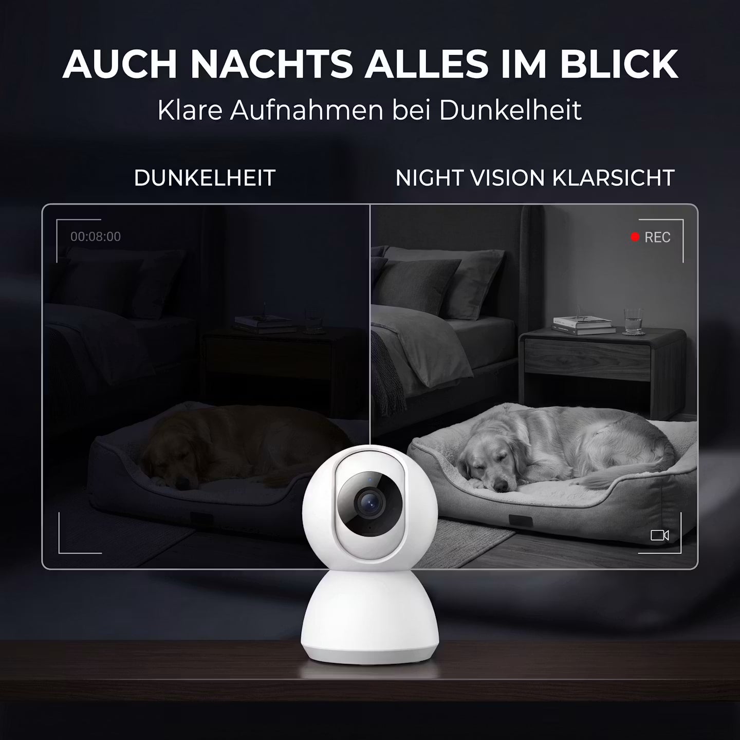 Echooria™ PetWatch Pro - Smarte WLAN-Hundekamera mit Nachtsicht & App-Steuerung