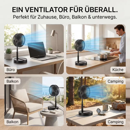 ECHOORIA FlexBreeze™ – Kabelloser 4-in-1 Standventilator