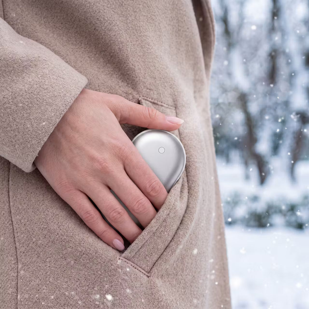 Doppelseitiger Handwärmer mit 3 Temperaturstufen
