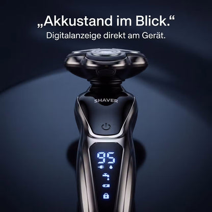 Elektrorasierer mit rotierendem 3-Klingen-Kopf