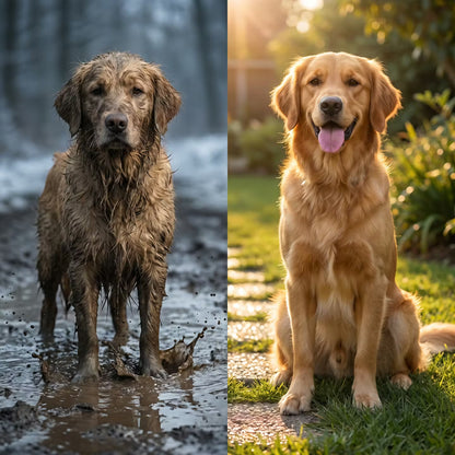 2-in-1 Hundedusche mit Shampoo-Spender