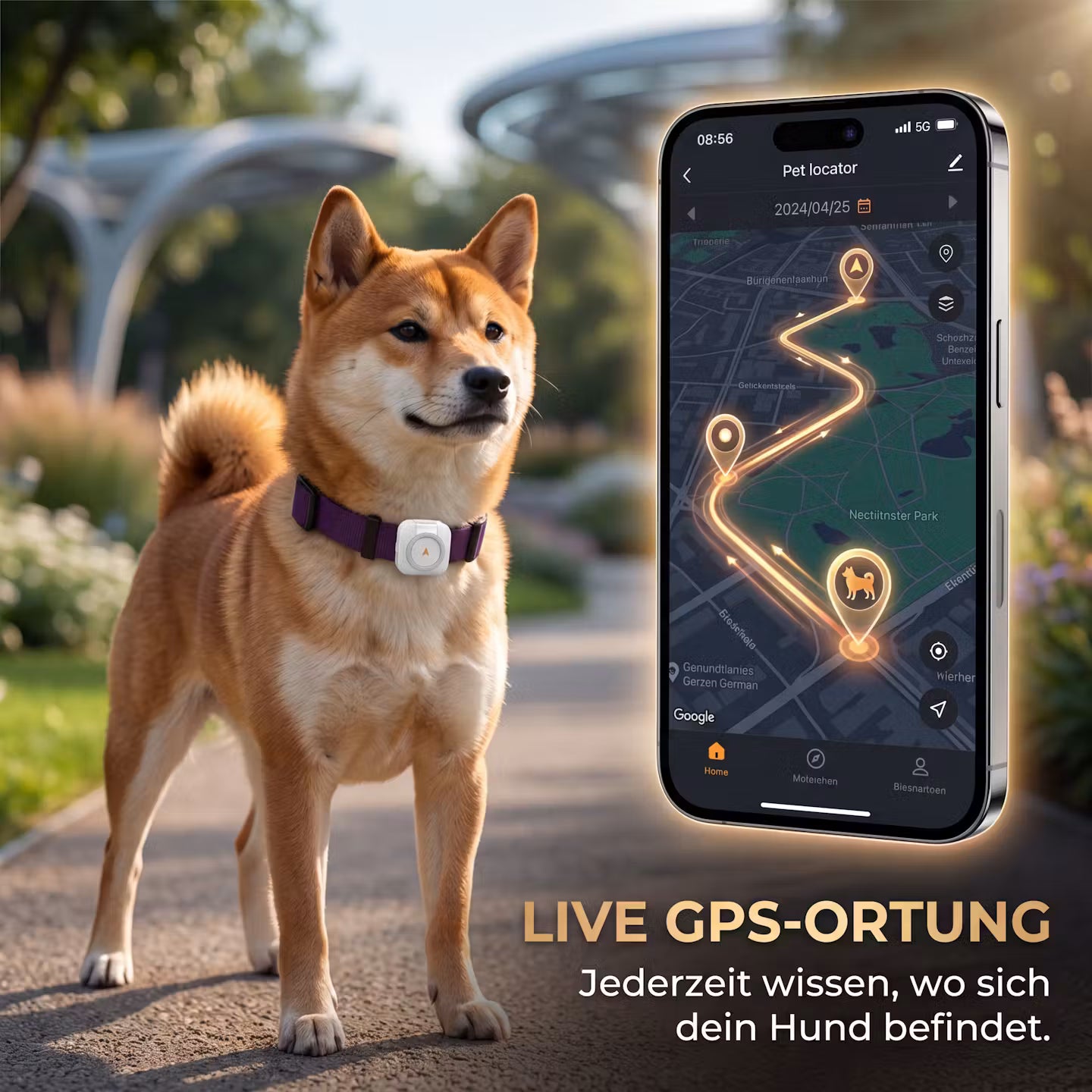 GPS-Tracker Halsband für Hunde & Katzen