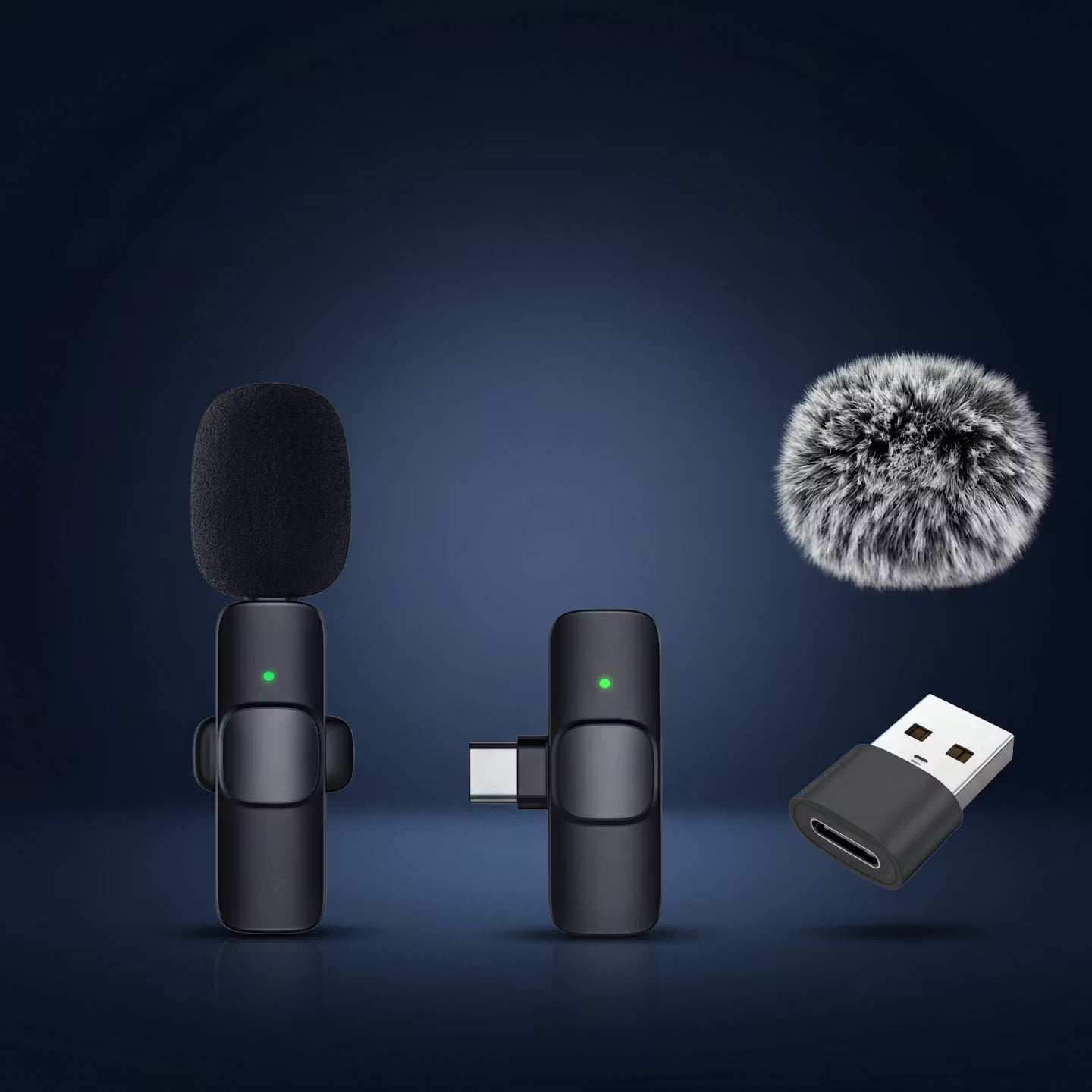 Kabelloses mini Ansteckmikro für IOS & Android
