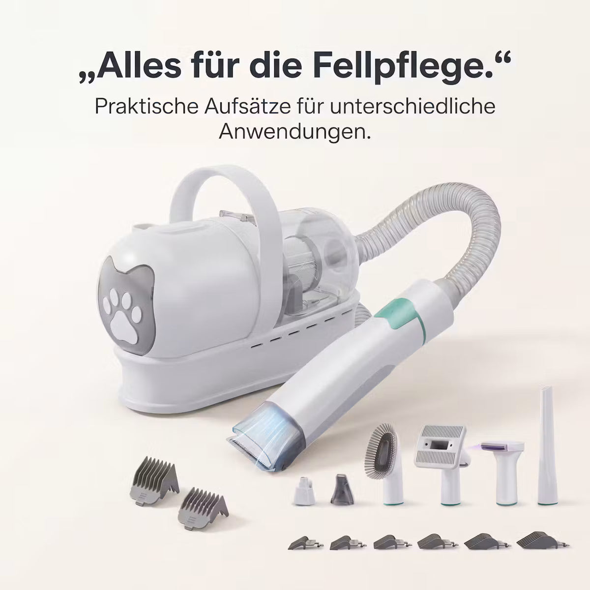 7-in-1 – Tierhaar-Pflegeset mit Sauger