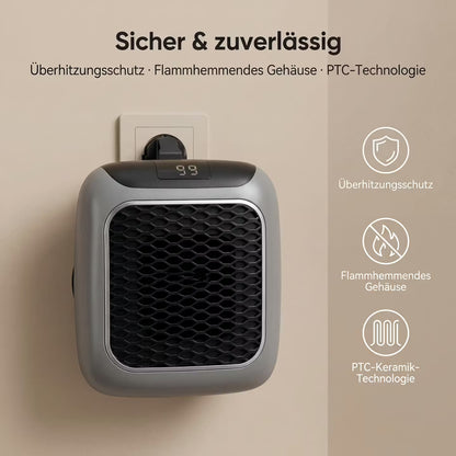 MiniHeat Pro Wand-Heizlüfter