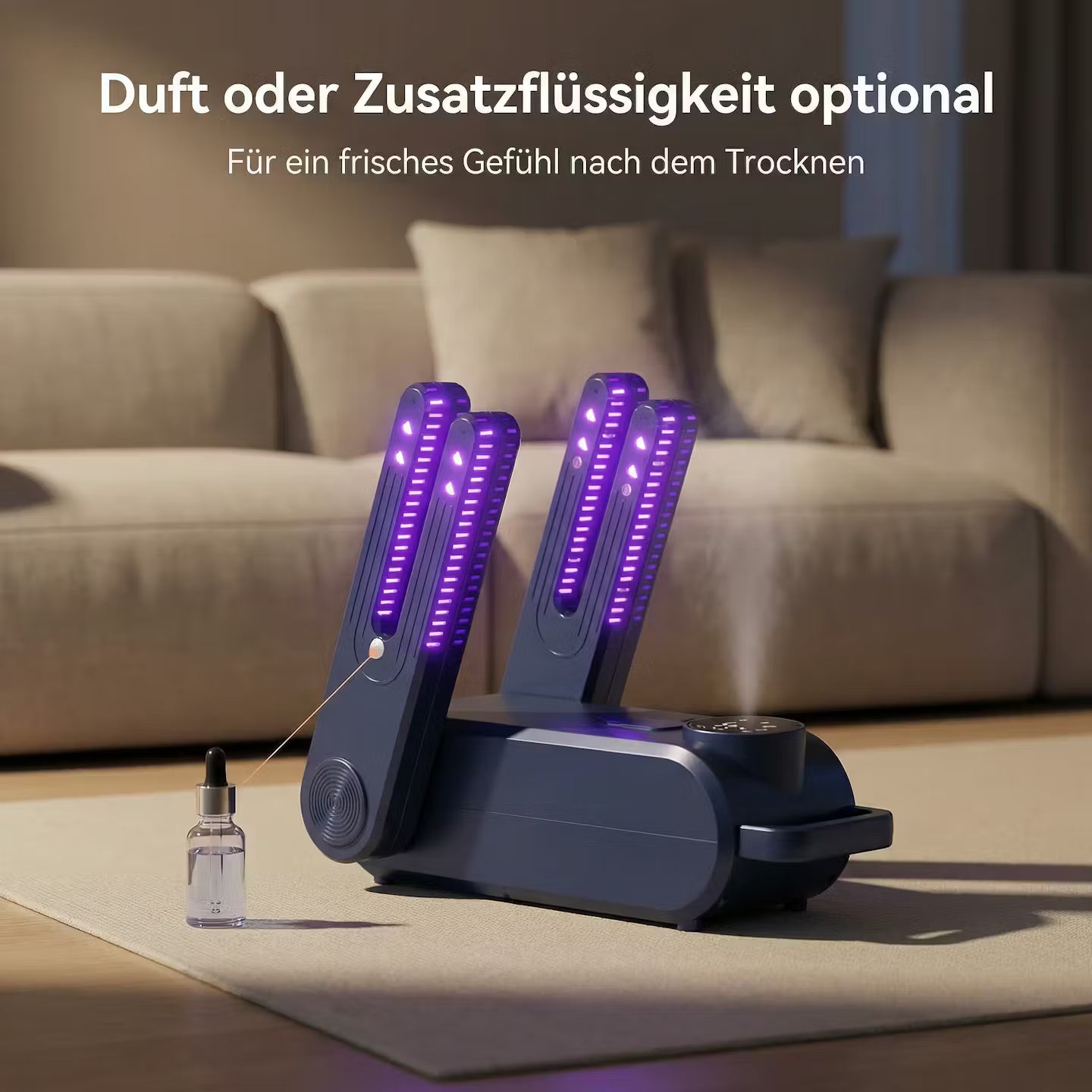 Faltbarer Schuh- & Stiefeltrockner mit UV-Sterilisation & Timer