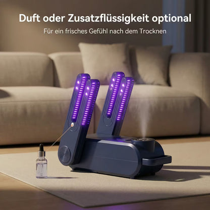 Faltbarer Schuh- & Stiefeltrockner mit UV-Sterilisation & Timer