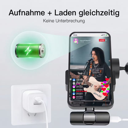 Kabelloses mini Ansteckmikro für IOS & Android