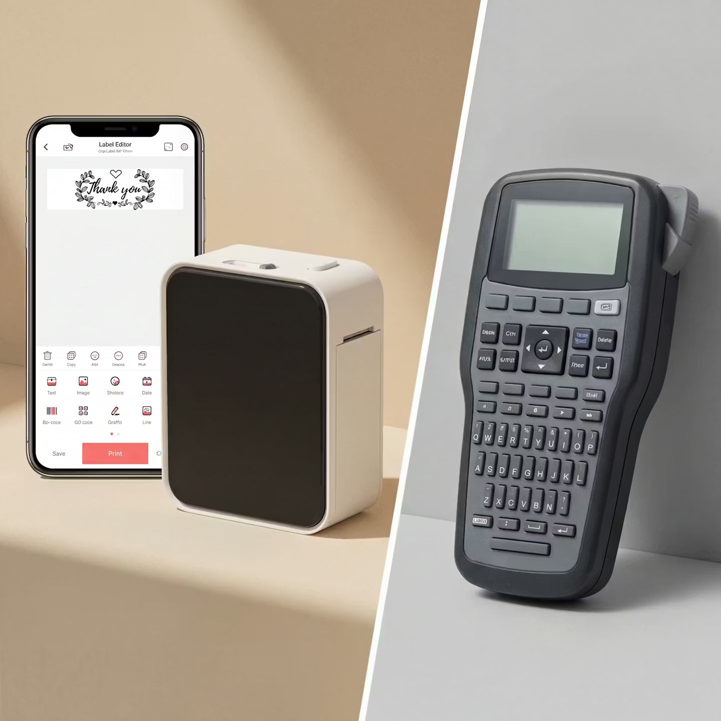 Tragbarer Bluetooth Etikettendrucker