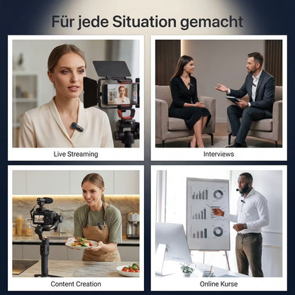 Kabelloses mini Ansteckmikro für IOS & Android