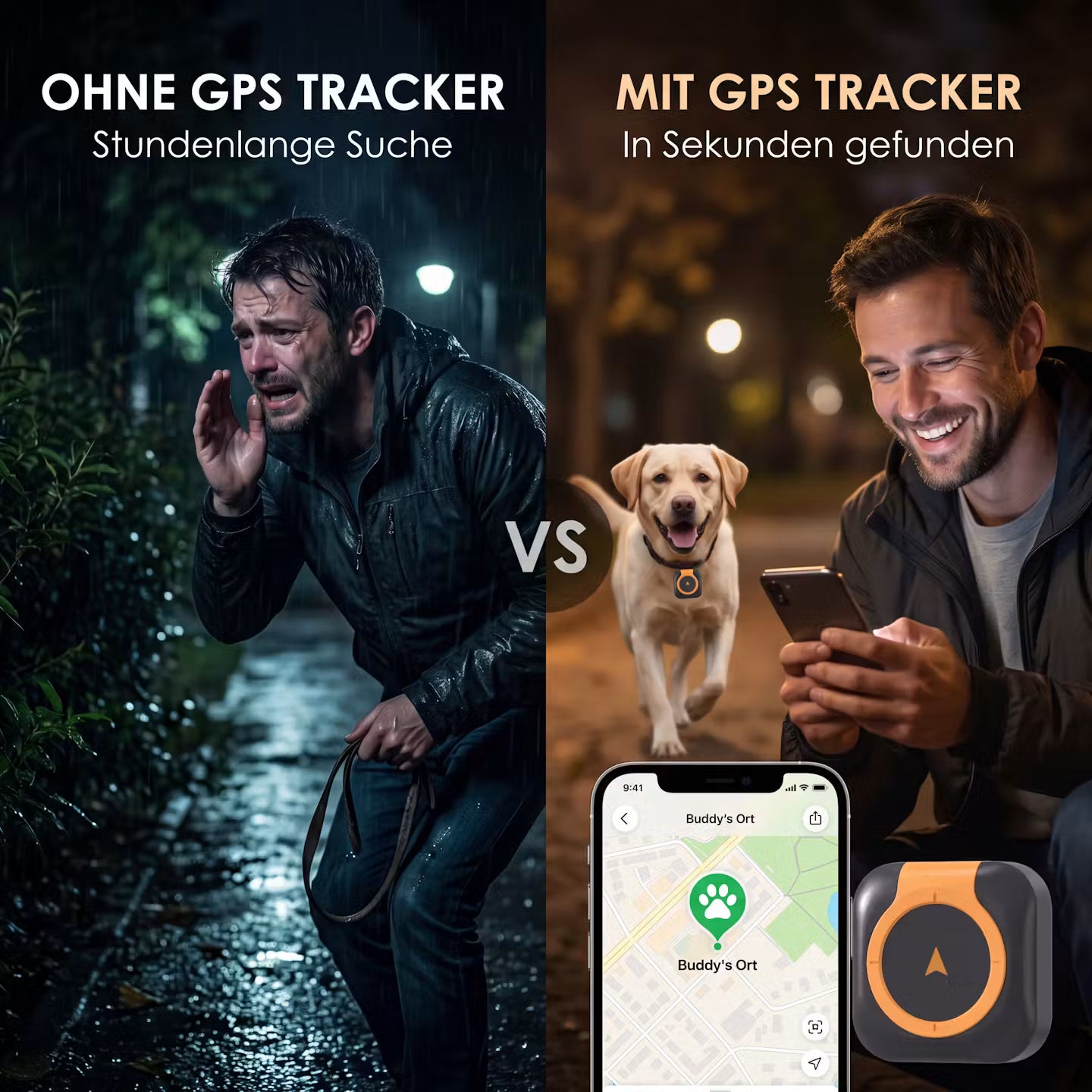 GPS-Tracker Halsband für Hunde & Katzen