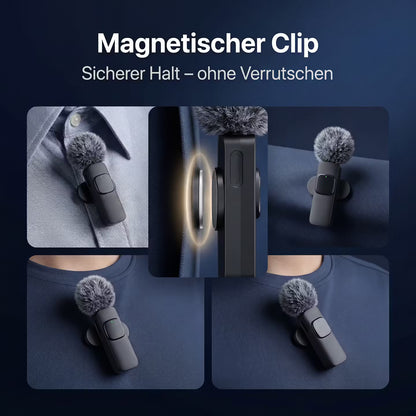 Kabelloses mini Ansteckmikro für IOS & Android