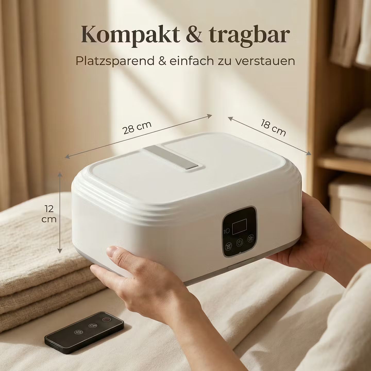 Tragbarer Wäschetrockner mit UV-Sterilisation