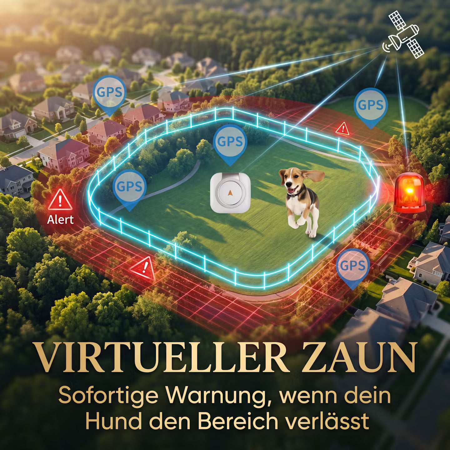 GPS-Tracker Halsband für Hunde & Katzen