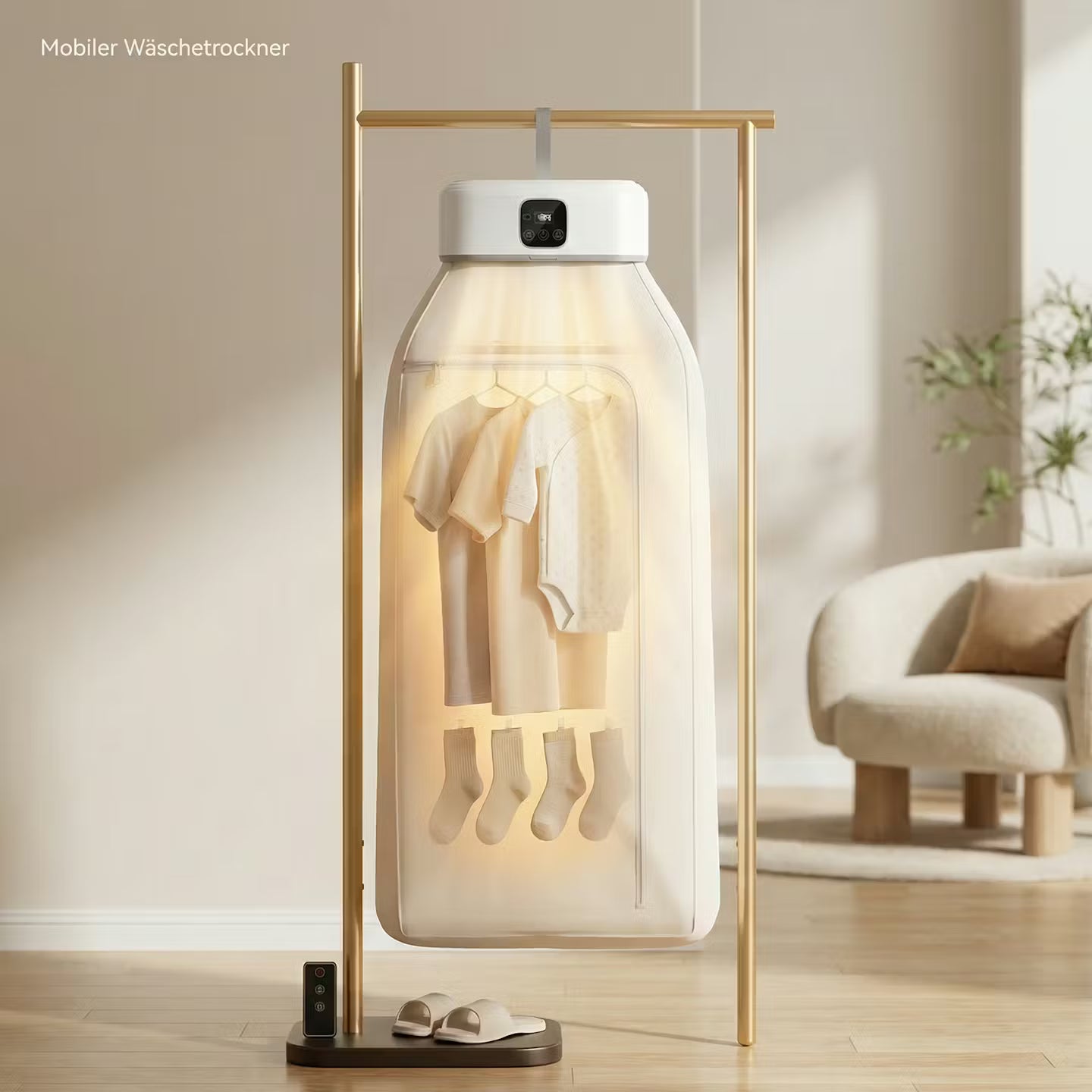 Tragbarer Wäschetrockner mit UV-Sterilisation