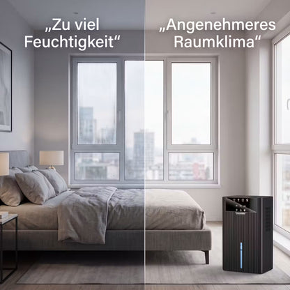 Kompakter Luftentfeuchter mit Ambientelicht