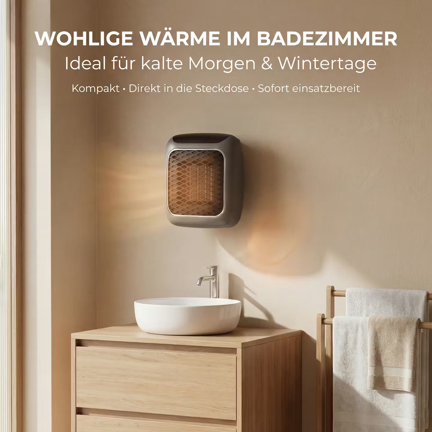 MiniHeat Pro Wand-Heizlüfter