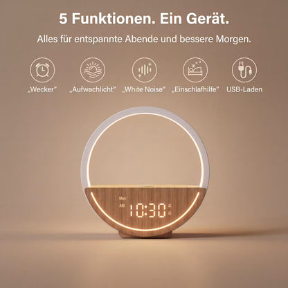 Nachtlicht mit Wecker & Weißem Rauschen