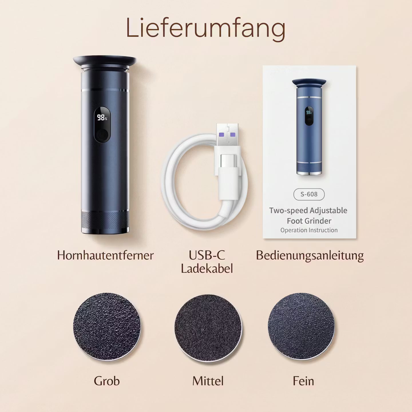 Elektrischer Hornhautentferner