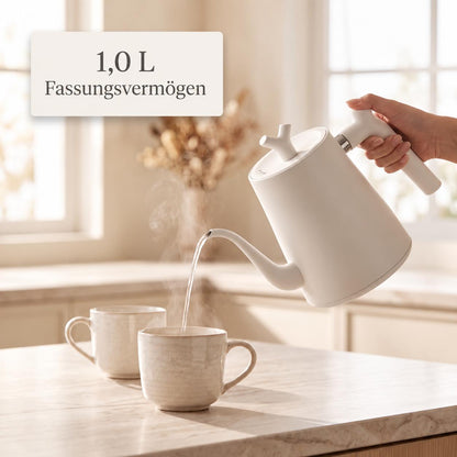Elektrischer Gooseneck-Wasserkocher mit Temperaturregelung